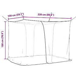 vidaXL Filet anti-moustiques pour lit 156 mailles 3 pcs Blanc pas cher