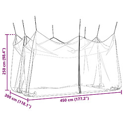 vidaXL Filet Anti-Moustiques de Jardin 156 Maille Noir 3 x 4,5 x 2,5 m pas cher