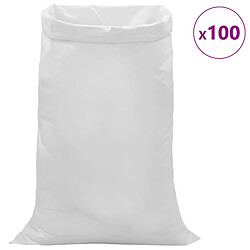 Avis vidaXL Sacs tissés 100 pièces Blanc 80 x 125 cm PP