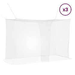 Avis vidaXL Filet anti-moustiques pour lit 156 mailles 3 pcs Blanc