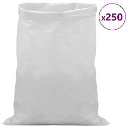Avis vidaXL Sacs tissés 250 pièces Blanc 40 x 60 cm PP