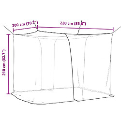 vidaXL Filet anti-moustiques pour lit 156 mailles 3 pcs Blanc pas cher