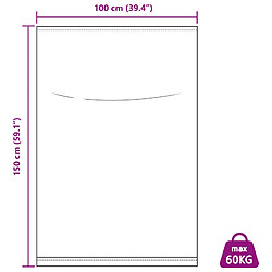 vidaXL Sacs tissés 50 pièces Blanc 100 x 150 cm PP pas cher