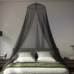 Acheter vidaXL Ciel de lit anti-moustiques 3 pcs Maille 156 Noir Ø56 x 220 cm