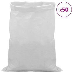 Avis vidaXL Sacs tissés 50 pièces Blanc 30 x 45 cm PP