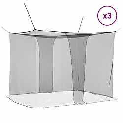 Avis vidaXL Filet anti-moustiques pour lit 156 mailles 3 pcs Noir Polyester