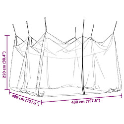 vidaXL Filet Anti-Moustiques de Jardin 156 Maille Blanc 4 x 4 x 2,5 m pas cher