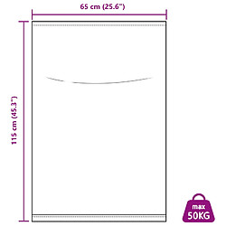 vidaXL Sacs tissés 10 pièces Blanc 65 x 115 cm PP pas cher