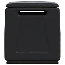 Avis vidaXL Boîte de rangement de jardin 54x53x57 cm 130 L Gris foncé noir