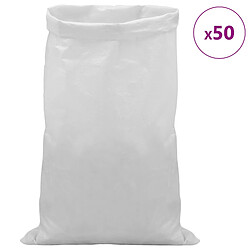 Avis vidaXL Sacs tissés 50 pièces Blanc 60 x 110 cm PP