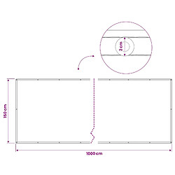 vidaXL Écran de confidentialité pour balcon 150 x 1000 cm pas cher
