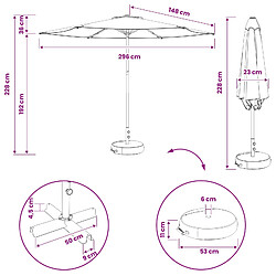 vidaXL Parasol de jardin 300 x 300 cm Polyester Rectangulaire pas cher