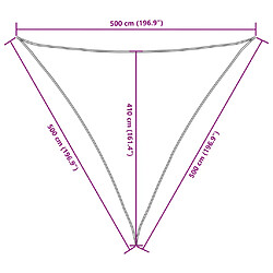 vidaXL Voile de parasol tissu oxford triangulaire 5x5x5 m noir pas cher