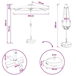 vidaXL Parasol de jardin avec lampes LED 230 x 230 cm Polyester pas cher