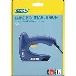 Rapid E100 - Pistolet agrafeur électrique bleu pour agrafes Type 53 - 6 à 14 mm pas cher