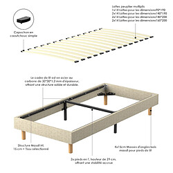Avis DEWINNER Sommier Tapissier 90x190cm , 14 lattes