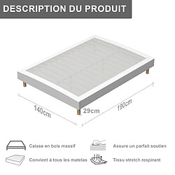 Avis DEWINNER Ensemble Matelas en Mousse+ Lit Sommier Tapissier Déco 160x200cm