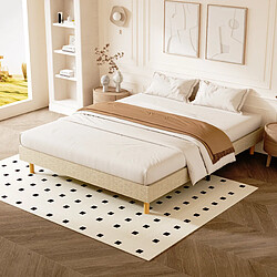 Acheter DEWINNER Sommier Tapissier 160x200cm , 14 lattes, Comfort, beige