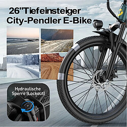LIZIFLY T8S VTT Électrique,250W 48V 13Ah,26",Suspension intégrale E-Bike 25km/h pas cher