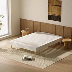 Acheter DEWINNER Ensemble Matelas en Mousse+ Lit Sommier Tapissier Déco 160x200cm