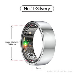 Avis INF Smart Ring R1000 – Bluetooth 5.0, moniteur de sommeil et d'oxygène dans le sang Silver 11