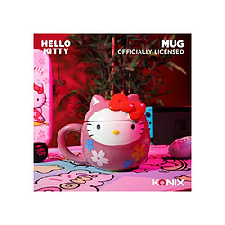 KONIX Hello Kitty 3D Daruma - Tasse en céramique 320 ml - Rose pas cher