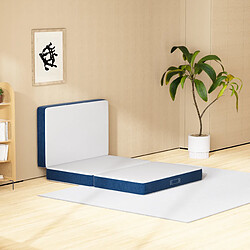 DEWINNER Matelas pliant en trois parties 140 x 195 cm, mousse épaissie de 15 cm pas cher