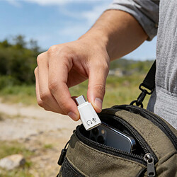 INF Adaptateur Lightning Femelle vers USB-C Mâle en Aluminium - Écouteurs HiFi White pas cher