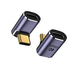 Avis INF Adaptateur USB-C Femelle vers USB-C Mâle à Angle Droit (Haut/Bas) - Lot de 2