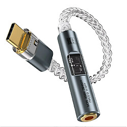 Avis INF Adaptateur audio USB-C vers jack 3,5 mm BA23 avec DAC intégré Grey