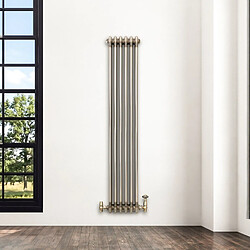 Acheter Monstershop Radiateur Traditionnel Acier Métal Brut à 3 Colonnes & Vannes 1500 x 290 mm