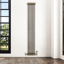 Acheter Monstershop Radiateur Traditionnel Acier Métal Brut à 3 Colonnes & Vannes 1800 x 290 mm