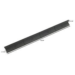 Monstershop 4 Bordures de Jardin 1,2 m Caoutchouc Gris Flexible 4,8 m Jardin Parterre pas cher