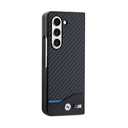 BMW BMHCZFD522NBCK Housse pour Z Fold5 F946 Noir Cuir Carbone pas cher