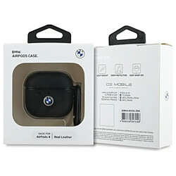 Avis Ã‰tui en cuir vÃ©ritable BMW avec logo argentÃ© pour AirPods 4 (noir)