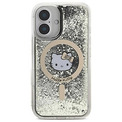Avis Disney Hello Kitty Liquid Glitter Fever MagSafe - Coque pour iPhone 16 (noir/or)