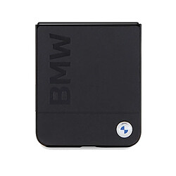 Acheter BMW BMHCZF5SLLBK Étui en cuir noir pour Z Flip5 F731 Hot Stamp