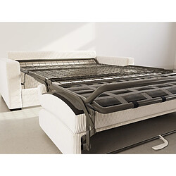 Bestmobilier Tristan - Canapé 3 places convertible express couchage quotidien 140 cm matelas 18 cm en pas cher