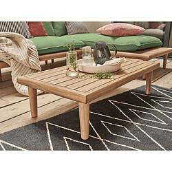 Avis Bestmobilier Papeete - salon bas de jardin avec coussins vert - 4 places + table - en bois d'acacia FSC