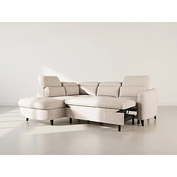 Avis Bestmobilier Opaline - Canapé d'angle gauche 5 places convertible avec têtières et coffre en tissu