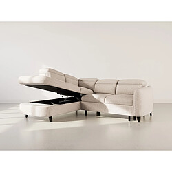 Acheter Bestmobilier Opaline - Canapé d'angle gauche 5 places convertible avec têtières et coffre en tissu