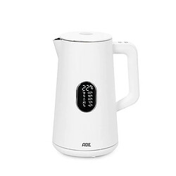 Bouilloire sans fil 1.5l 1800w blanc température réglable - KG21001 - ADE