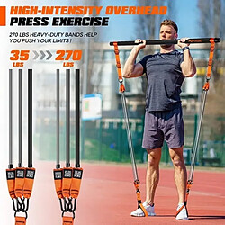 Acheter INF Kit Barre de Pilates Complète 270lbs avec Bandes de Résistance - Entraînement à Domicile &