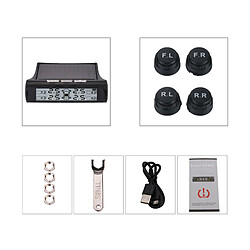 Acheter INF Système de surveillance de la pression des pneus TPMS solaire avec écran LCD