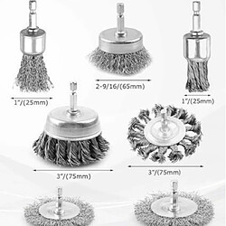 Acheter INF Ensemble de 5 brosses métalliques polyvalentes en acier inoxydable pour perceuse