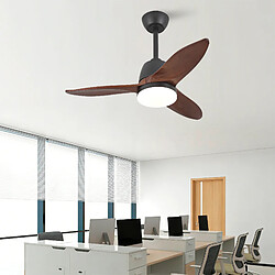 Avis MIVRAY Ventilateur de plafond LED, flux réversible, bois, noir et noyer foncé