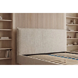 Casanova Lit tissu lisse Beige 200x200cm pas cher