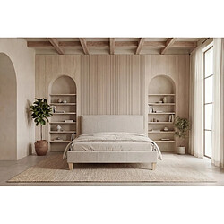 Avis Casanova Lit tissu lisse Beige 200x200cm