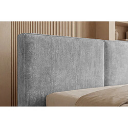 Acheter Casanova Lit coffre tissu velours Gris clair 200x200cm