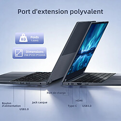 VANWIN PC Portable Ecran 15.6" FHD Tactile 360° Flip -AMD Ryzen 5 7430U (6C/12T) pas cher